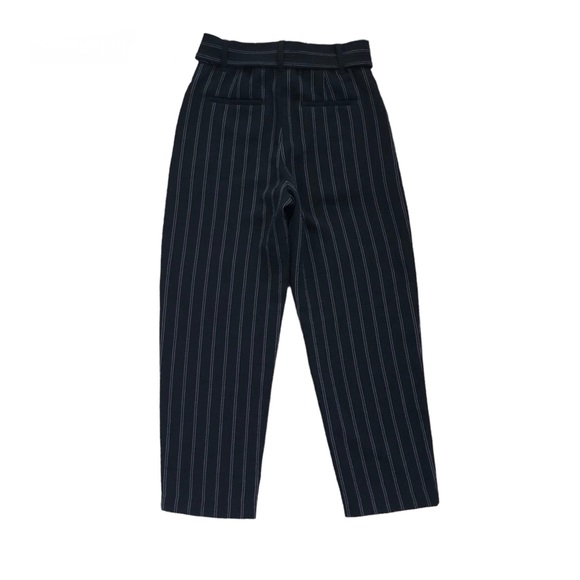SOLD - Wilfred Aritzia Tie-Front Black Oak Pinstripe Jallade Trouser Pant Size 4 - Picture 5 of 16